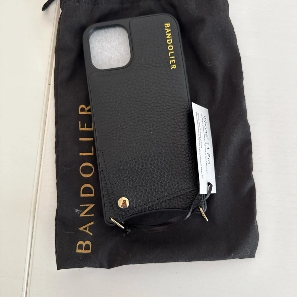 Bandolier Black Phone Case with Gold Accents 11 PRO